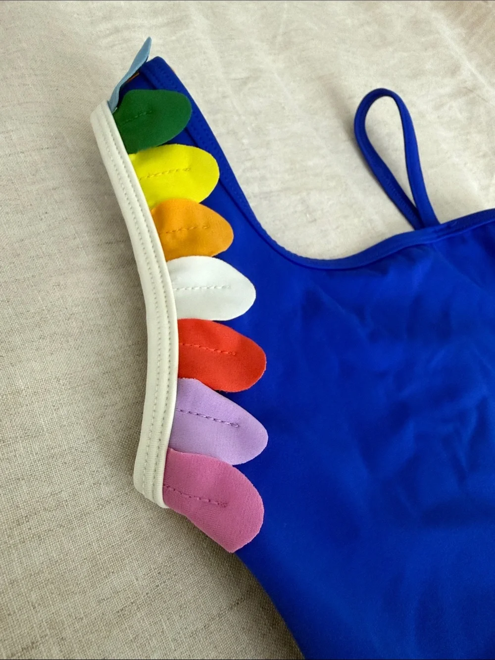 Mini Boden Cut-Out Flower Swimsuit
